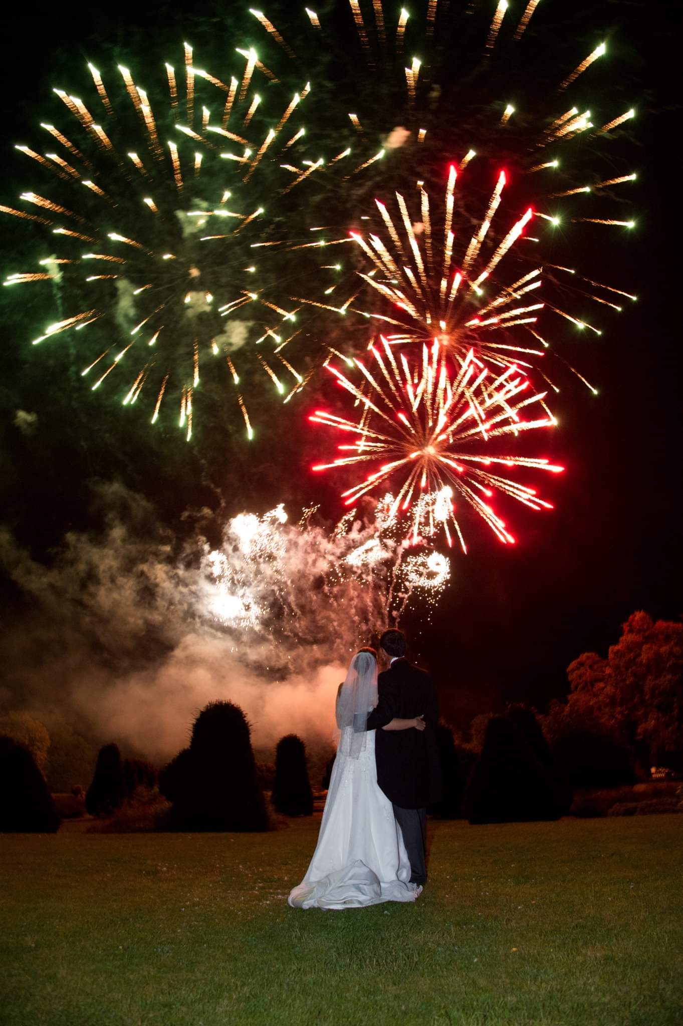 white lightning wedding fireworks norfolk